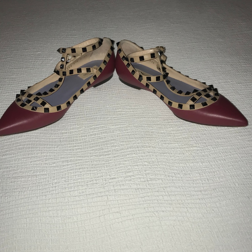 Valentino rockstud leather ballerina flat shoes - Picture 7 of 8